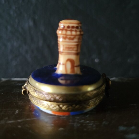 Vintage Limoges Trinket Box Paris Landmarks - Arc de Triomphe Peint Main 6/50 - Picture 4 of 7